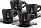 Bialetti Bialetti - Zestaw 4 filiżanek z podstawką - Czarny z miedzianym logo 2
