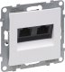 Legrand SUNO Gniazdo komputerowe podwójne RJ45 kat 6 UTP białe 721153 1