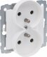 Legrand SUNO Gniazdo podwójne 2x2P+Z białe 16A 250V zaciski śrubowe 721191 1