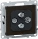 Legrand SUNO Gniazdo antenowe TV-R-2xSAT końcowe 1,5dB czarne 721470 3