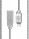 Kabel USB Beeyo USB-A - Lightning 1 m Srebrny (GSM024921) 2