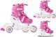 Rolki SMJ sport Combo Hearts z wymienną płozą regulowane różowe r. 30-33 1
