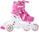 Rolki SMJ sport Combo Hearts z wymienną płozą regulowane różowe r. 30-33 2