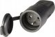 Scame Gniazdo przenośne gumowe Scame 110.3150 z klapką 16A 2P+E 230V IP44 9713 czarne 1