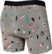 SAXX Bokserki męskie SAXX  VIBE BOXER BRIEF GREY SUSHI DOOBIE DOO S 2