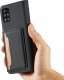 Hurtel Magnet Card Case etui do Xiaomi Redmi Note 11 Pro pokrowiec portfel na karty kartę podstawka czarny 12