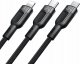 Kabel USB Mcdodo USB-B - Apple 30-Pin + Lightning + microUSB 1 m Czarny (CA-0930) 2