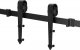 Springos System do drzwi przesuwnych 200 cm prowadnica do 100 kg, barn door z ozdobnymi okuciami stal czarny UNIWERSALNY 14