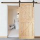 Springos System do drzwi przesuwnych 200 cm prowadnica do 100 kg, barn door z ozdobnymi okuciami stal czarny UNIWERSALNY 15