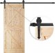 Springos System do drzwi przesuwnych 200 cm prowadnica do 100 kg, barn door z ozdobnymi okuciami stal czarny UNIWERSALNY 3