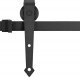 Springos System do drzwi przesuwnych 200 cm prowadnica do 100 kg, barn door z ozdobnymi okuciami stal czarny UNIWERSALNY 8