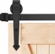 Springos System do drzwi przesuwnych 200 cm prowadnica do 100 kg, barn door z ozdobnymi okuciami stal czarny UNIWERSALNY 9