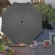 Springos Parasol ogrodowy składany 300 cm duży na balkon ciemnoszary UNIWERSALNY 2