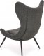 Halmar WNĘTRZARSKIE ATLANTIS fotel wypoczynkowy antracytowy / czarny 5