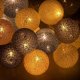 Lampki choinkowe Springos Cotton balls 20 led lampki dekoracyjne 6cm girlanda na baterie szaro-białe UNIWERSALNY 5