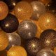 Lampki choinkowe Springos Cotton balls 20 led lampki dekoracyjne 6cm girlanda na baterie szaro-białe UNIWERSALNY 6
