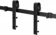 Springos System do drzwi przesuwnych 183 cm prowadnica z ozdobnymi okuciami do 100 kg, barn door stal czarny UNIWERSALNY 17