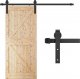 Springos System do drzwi przesuwnych 183 cm prowadnica z ozdobnymi okuciami do 100 kg, barn door stal czarny UNIWERSALNY 1