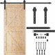 Springos System do drzwi przesuwnych 183 cm prowadnica z ozdobnymi okuciami do 100 kg, barn door stal czarny UNIWERSALNY 3