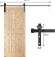 Springos System do drzwi przesuwnych 183 cm prowadnica z ozdobnymi okuciami do 100 kg, barn door stal czarny UNIWERSALNY 4