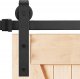 Springos System do drzwi przesuwnych 183 cm prowadnica z ozdobnymi okuciami do 100 kg, barn door stal czarny UNIWERSALNY 6
