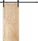 Springos System do drzwi przesuwnych 183 cm prowadnica z ozdobnymi okuciami do 100 kg, barn door stal czarny UNIWERSALNY 7