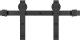 Springos System do drzwi przesuwnych 183 cm prowadnica z ozdobnymi okuciami do 100 kg, barn door stal czarny UNIWERSALNY 8