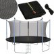 Springos Osłona na sprężyny z siatką do trampoliny wewnętrzną 8FT 244/250/252 cm czarna UNIWERSALNY 11
