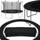 Springos Osłona na sprężyny z siatką do trampoliny wewnętrzną 8FT 244/250/252 cm czarna UNIWERSALNY 12