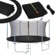 Springos Osłona na sprężyny z siatką do trampoliny wewnętrzną 8FT 244/250/252 cm czarna UNIWERSALNY 15