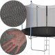 Springos Osłona na sprężyny z siatką do trampoliny wewnętrzną 8FT 244/250/252 cm czarna UNIWERSALNY 16