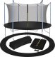 Springos Osłona na sprężyny z siatką do trampoliny wewnętrzną 8FT 244/250/252 cm czarna UNIWERSALNY 27