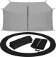 Springos Osłona na sprężyny z siatką do trampoliny wewnętrzną 8FT 244/250/252 cm czarna UNIWERSALNY 3