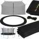 Springos Osłona na sprężyny z siatką do trampoliny wewnętrzną 8FT 244/250/252 cm czarna UNIWERSALNY 4