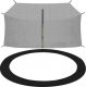 Springos Osłona na sprężyny z siatką do trampoliny wewnętrzną 8FT 244/250/252 cm czarna UNIWERSALNY 5