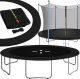 Springos Osłona na sprężyny z siatką do trampoliny wewnętrzną 8FT 244/250/252 cm czarna UNIWERSALNY 6