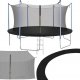Springos Osłona na sprężyny z siatką do trampoliny wewnętrzną 8FT 244/250/252 cm czarna UNIWERSALNY 7
