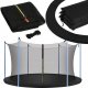 Springos Osłona na sprężyny z siatką do trampoliny wewnętrzną 8FT 244/250/252 cm czarna UNIWERSALNY 9
