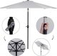 Springos Parasol ogrodowy składany 260 cm duży na balkon szary UNIWERSALNY 3