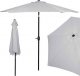 Springos Parasol ogrodowy składany 260 cm duży na balkon szary UNIWERSALNY 9