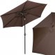 Springos Parasol ogrodowy składany 260 cm duży na balkon brązowy UNIWERSALNY 16
