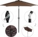 Springos Parasol ogrodowy składany 260 cm duży na balkon brązowy UNIWERSALNY 4