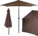 Springos Parasol ogrodowy składany 260 cm duży na balkon brązowy UNIWERSALNY 10