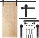 Springos System do drzwi przesuwnych 183 cm prowadnica do 100 kg, barn door stal czarny UNIWERSALNY 1