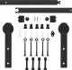 Springos System do drzwi przesuwnych 183 cm prowadnica do 100 kg, barn door stal czarny UNIWERSALNY 10