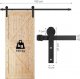 Springos System do drzwi przesuwnych 183 cm prowadnica do 100 kg, barn door stal czarny UNIWERSALNY 13