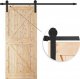 Springos System do drzwi przesuwnych 183 cm prowadnica do 100 kg, barn door stal czarny UNIWERSALNY 15