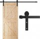 Springos System do drzwi przesuwnych 183 cm prowadnica do 100 kg, barn door stal czarny UNIWERSALNY 1