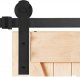 Springos System do drzwi przesuwnych 183 cm prowadnica do 100 kg, barn door stal czarny UNIWERSALNY 6