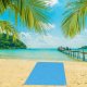 Springos Koc plażowy sand free 200x150 cm mata plażowa dwuwarstwowa niebieska UNIWERSALNY 29
